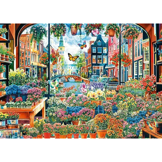 Puzzle 2000 Kwiaciarnia w Amsterdamie