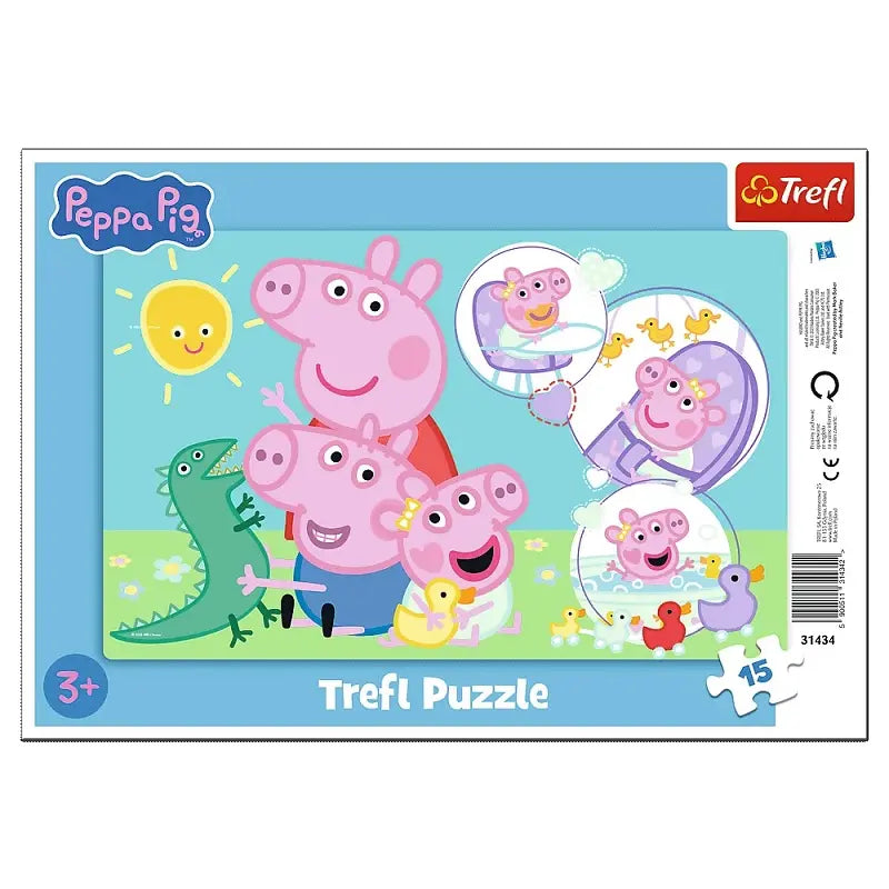 Puzzle ramkowe 15 el. Świnka Peppa, Najmilsza świnka