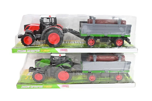 Traktor z przyczepą