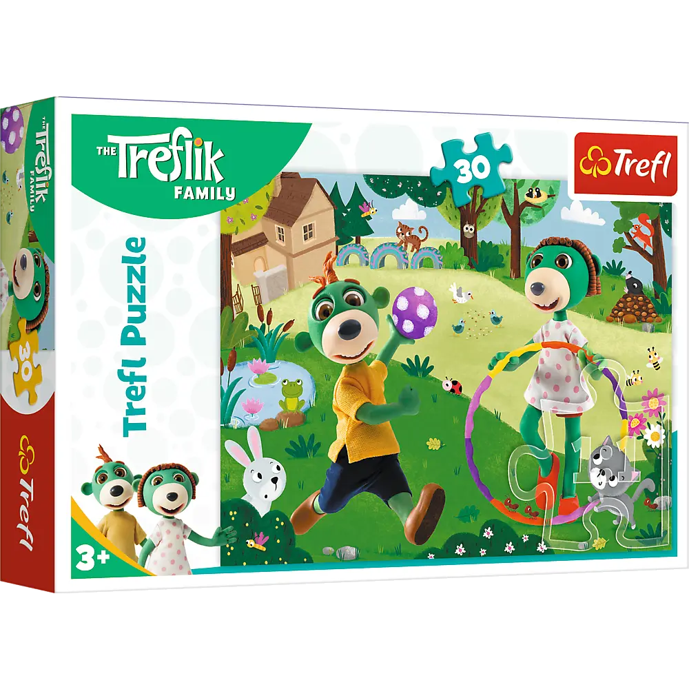 Puzzle 30 elementów Aktywny dzień Rodzina Treflików