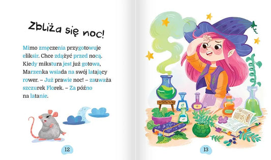 Uczę się czytać. Duże litery. Podział na sylaby. Marzenka i latające krowy