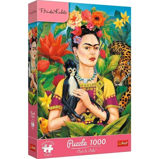 Puzzle 1000 elementów Premium Plus Frida Kahlo Portret w dżungli
