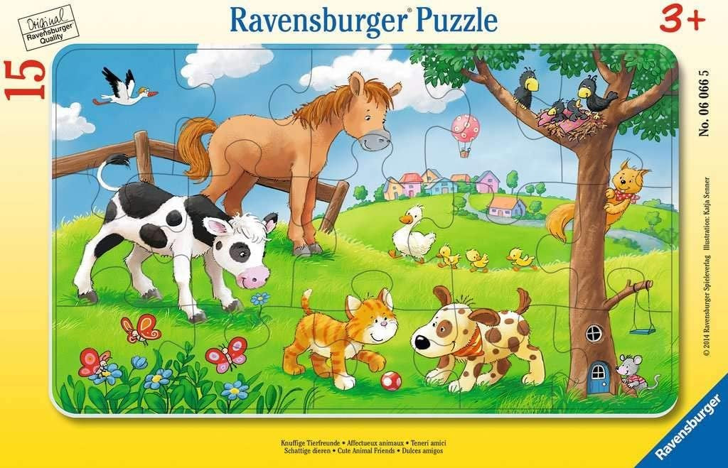 RAV puzzle ramkowe 15 Słodkie zwierzaki 06066