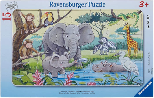 RAV puzzle ramkowe 15 Zwierzęta Afryki 061365