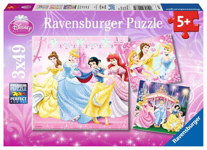 Ravensburger puzzle królewna śnieżka 3x49