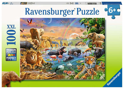 RAV puzzle 100 XXL Jeziorko w dżungli 129102