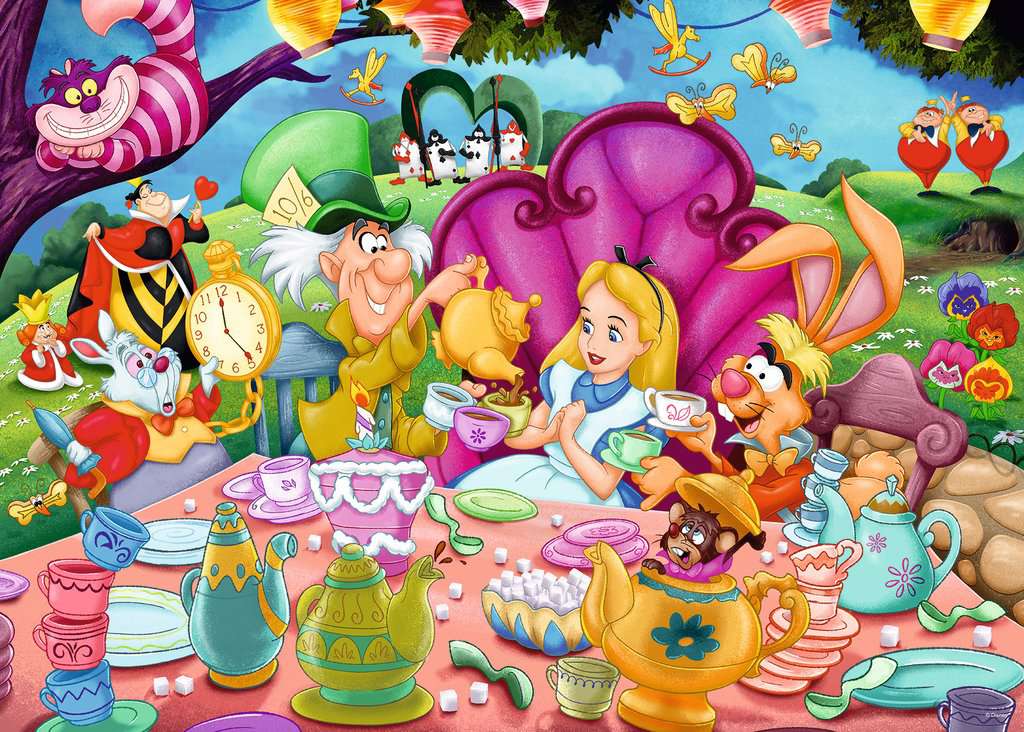 Puzzle 1000 elementów walt disney kolekcja alicja w krainie czarów