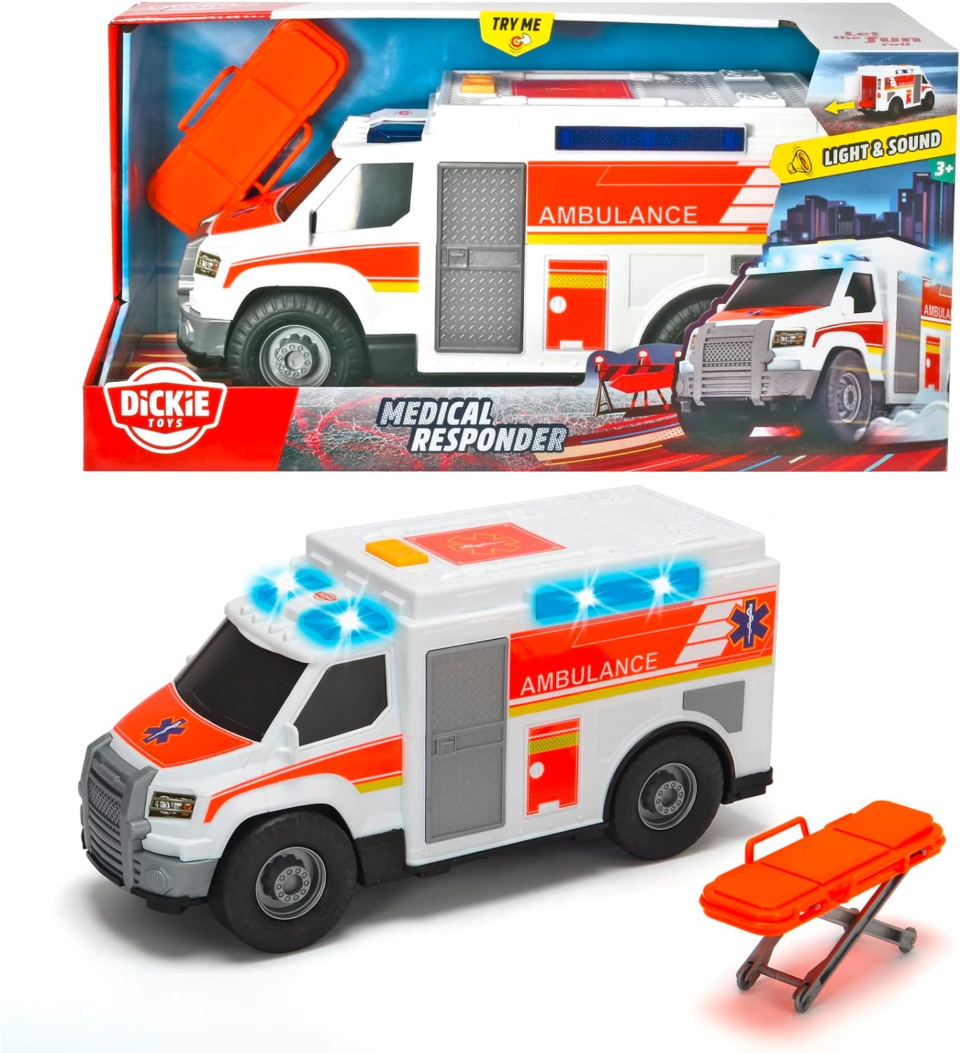 Dickie ambulans biały 30cm św/dźw 330-6002
