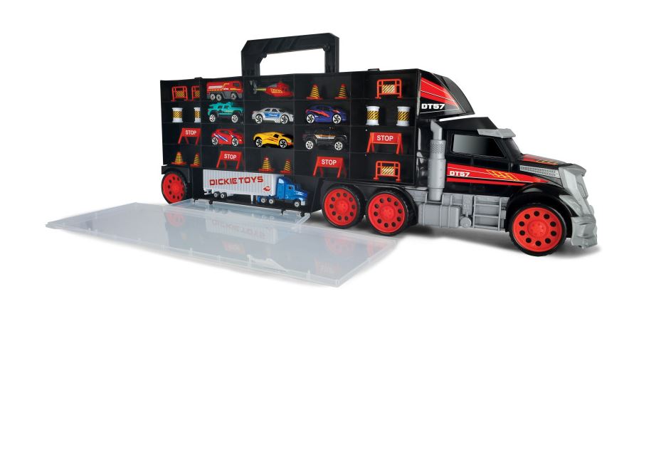 Dickie City 2 w 1 truck walizka + autka + akcesoria