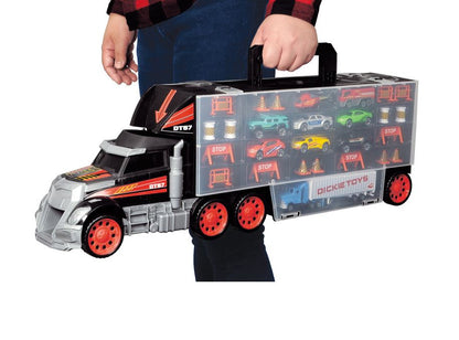 Dickie City 2 w 1 truck walizka + autka + akcesoria