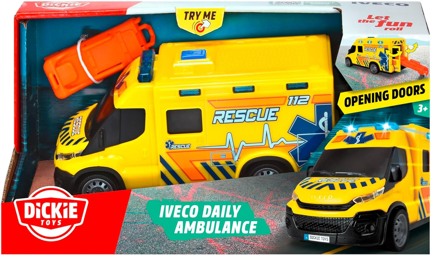 Dickie toys dickie iveco daily ambulans 18cm światło / dźwięk