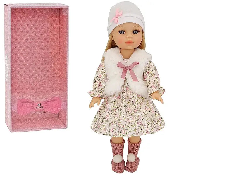 Lalka 38cm z polskim dźwiękiem, w sukience