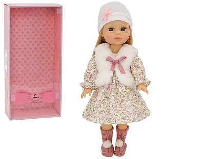Lalka 38cm z polskim dźwiękiem, w sukience