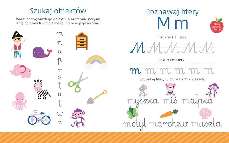 Książeczka - Mały geniusz, Wesołe literki