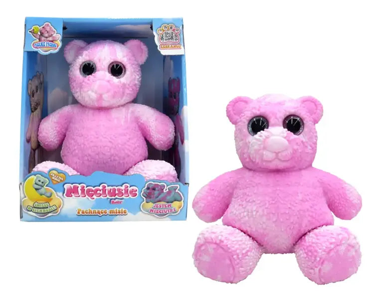 Mięciusie - Pachnące misie, 28cm biało-różowy
