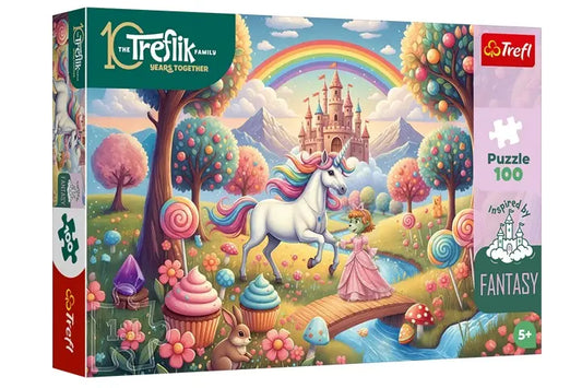 Puzzle 100el. Inspired By Fantasy - Jednorożec w słodyczolandii