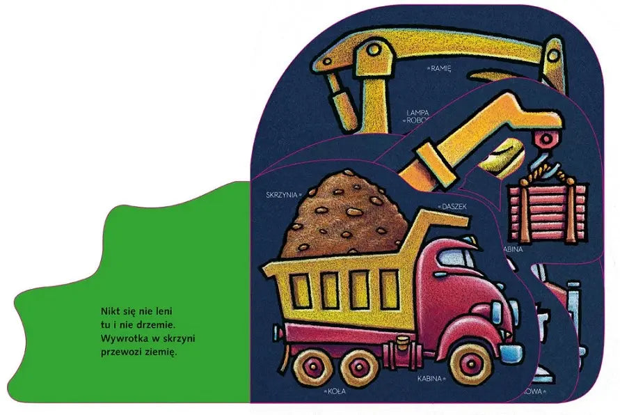 Książeczka - Snów kolorowych, placu budowy. Co robią maszyny?