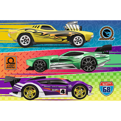 Puzzle 60 elementów wyścig mattel hot wheels