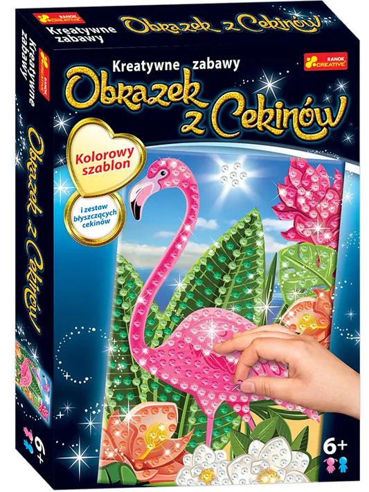 Cekinowy obrazek flaming