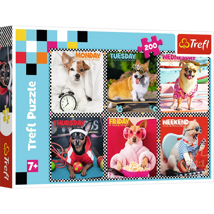 Puzzle 200 elementów wesołe psy