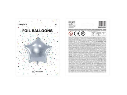 Balon foliowy Gwiazdka 48cm srebrny