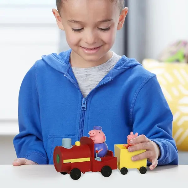 Świnka Peppa pociąg dziadka + 2 figurki