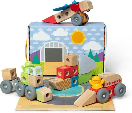 Blockables - pojazdy drewniane 54 elementy