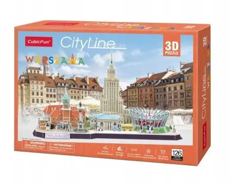 Cubic fun puzzle 3d city line warszawa