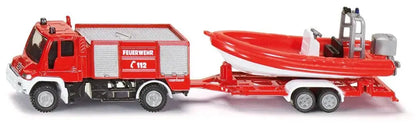 SIKU 16 Straż pożarna Unimog z łodzią 1636