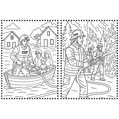 Kolorowanka z naklejkami - Strażak