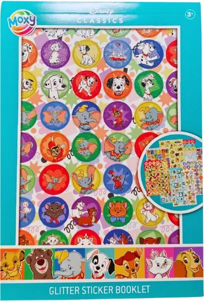Naklejki brokatowe Disney A5 - 8 arkuszy