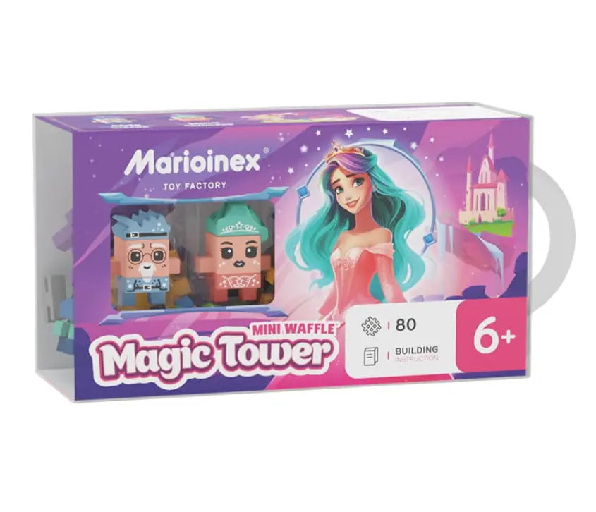 Klocki waffle mini KsiężnMagWieża 80el 05807
