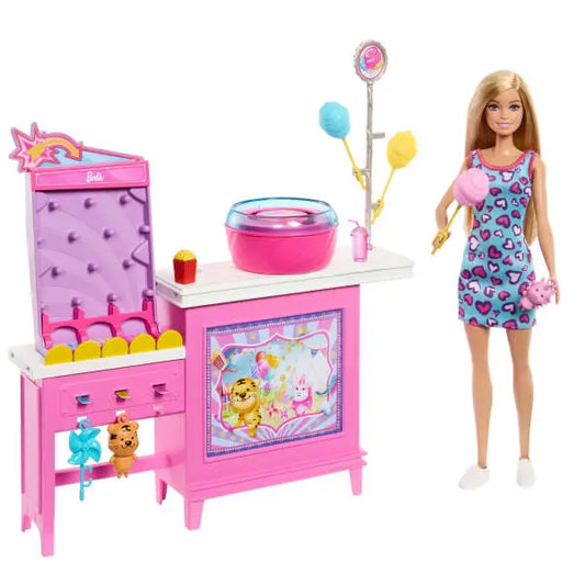 Barbie Malibu, stoisko z grą i watą cukrową