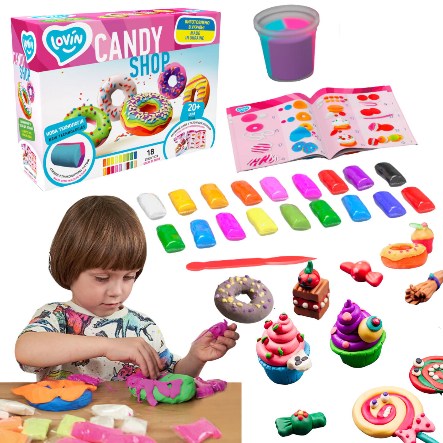 Zestaw ciastolina CandyShop OKT6419 76419