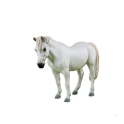 Figurka koń rasy camargue maści szarej