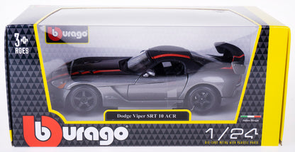 BBU 1:24 Dodge Viper SRT10ACR Grey&RedStripe 22114