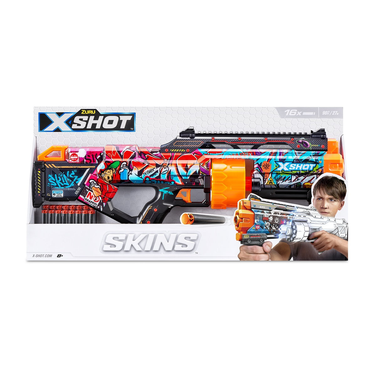 ZURU X-SHOT Skins Last wyrzutnia16st 36518B