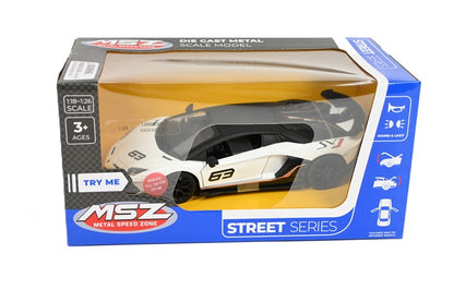Model Lamborghini Aventador biały ze światłem i dźwiękiem