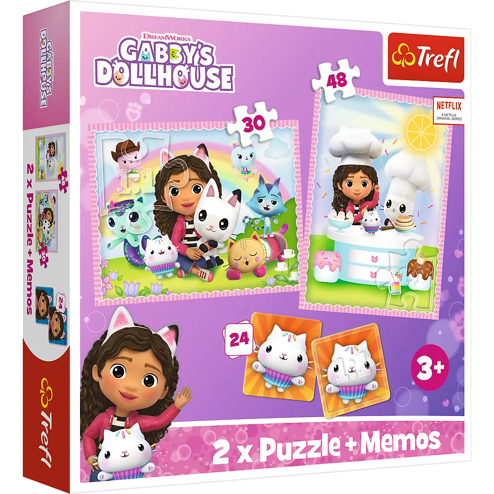 Puzzle 2w1+memos gabi z kocim przyjacielem