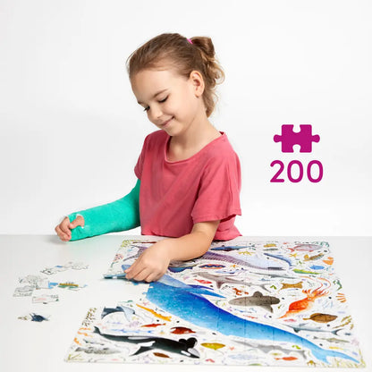Puzzlove ryby i zwierzęta wodne 200 elementów puzzle rodzinne