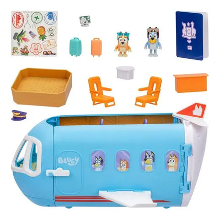 Bluey zestaw 3 w 1 samolot zawiera figurkę bluey