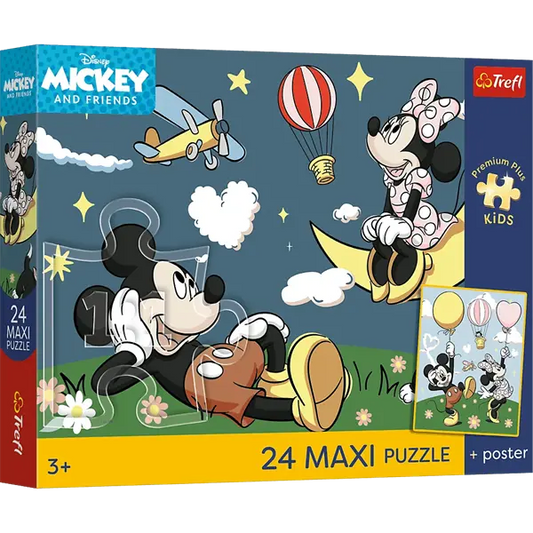 PUZZLE MAXI 24 PremPlus Kids Przyjac..myszki 14390