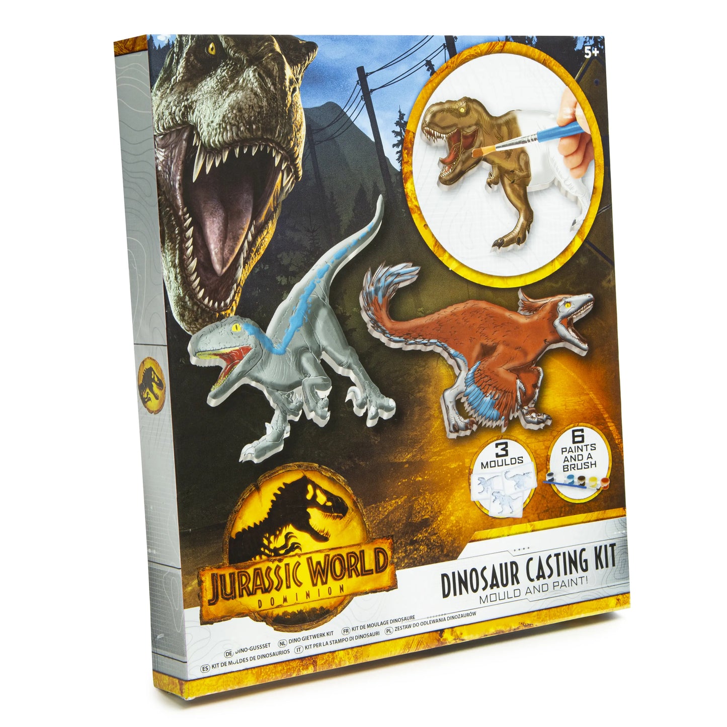 Jurassic world gipsowy odlew dinozaurów + farbki