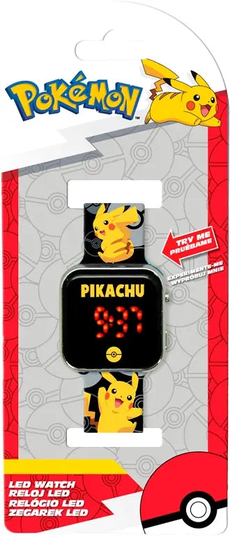 Pokemon pikachu zegarek cyfrowy led