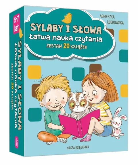 Sylaby i słowa łatwa nauka czytania zestaw 20 książek