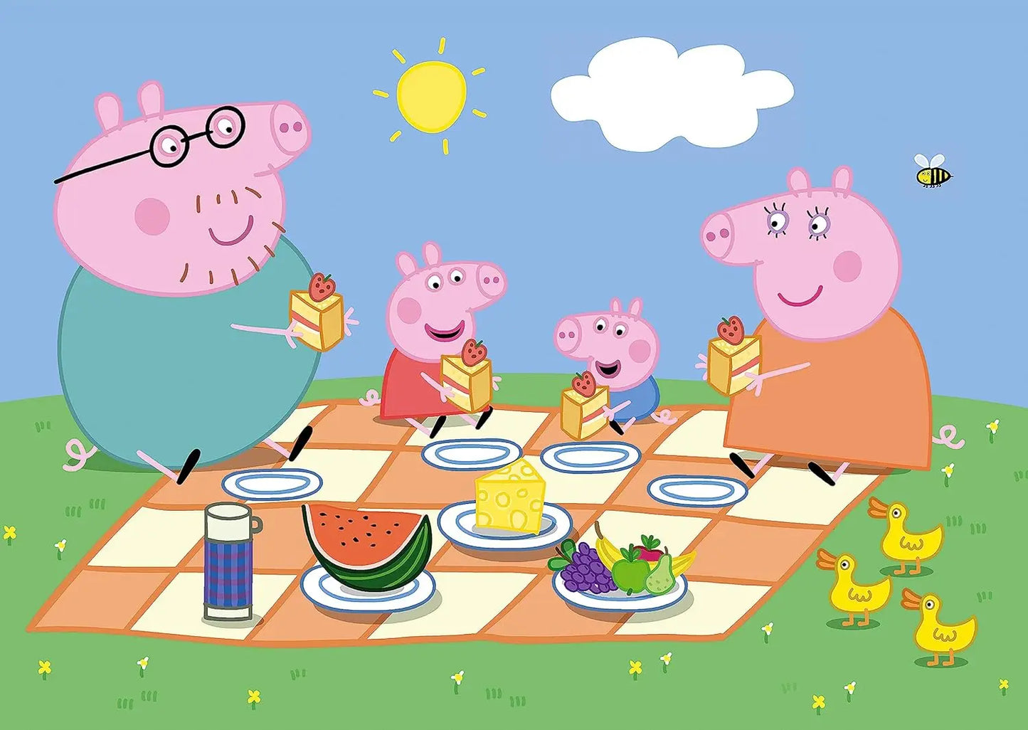 Puzzle 2x60 super kolor świnka peppa