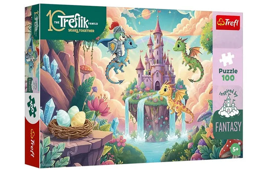 Puzzle 100el. Inspired by Fantasy - Rycerz Treflik i smoki