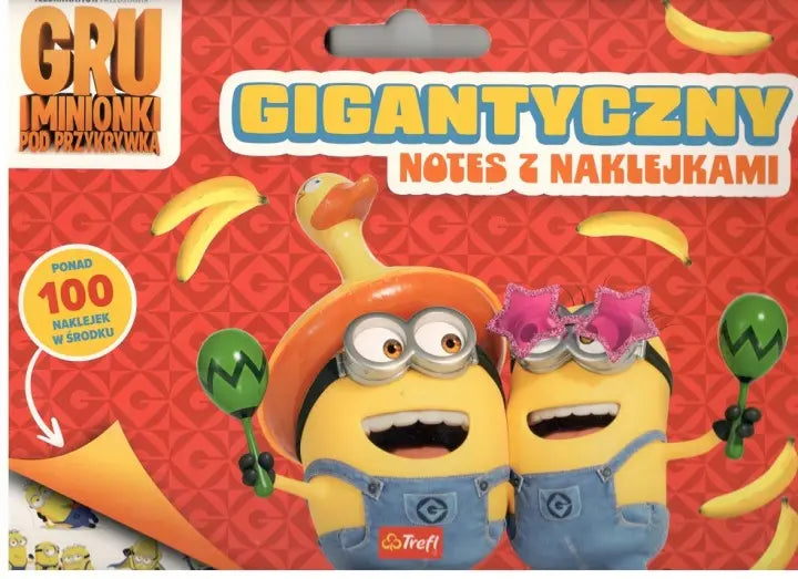 Gigantyczny notes z naklejkami. Gru i Minionki pod przykrywką.