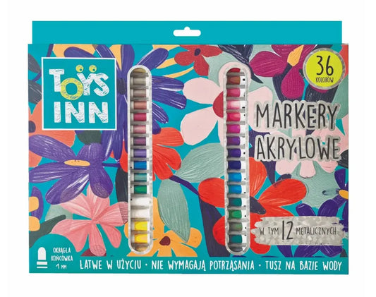 Markery akrylowe na bazie wody 36szt