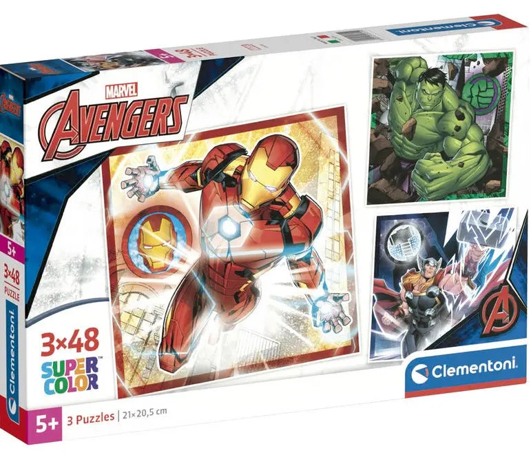Puzzle 3x48 Super Kolor The Avengers